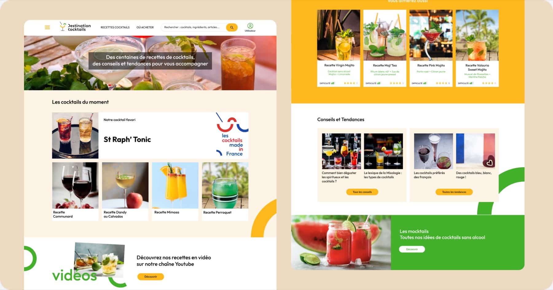 Destination Cocktails — refonte WordPress