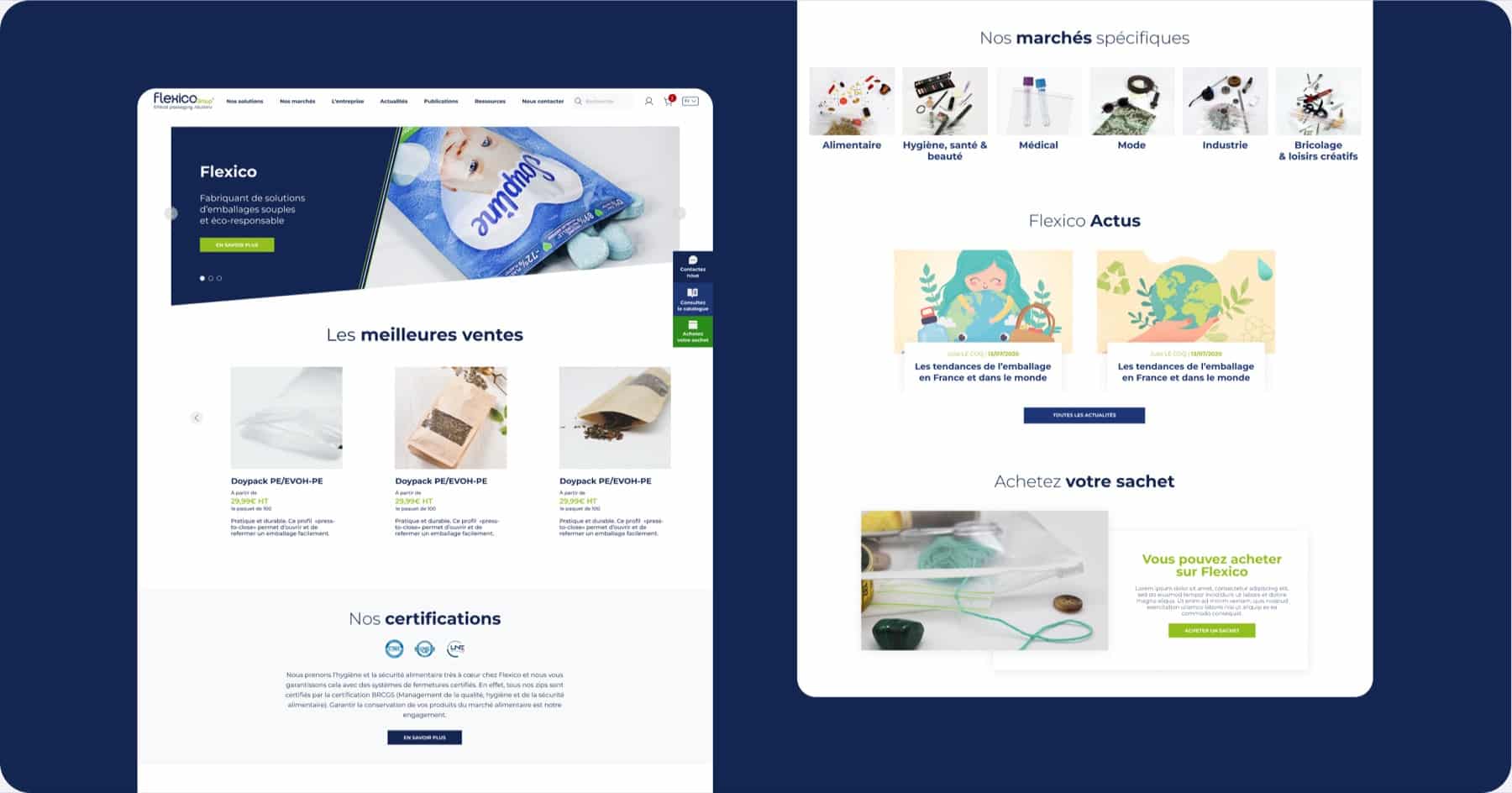 Flexico — refonte vers e-commerce WooCommerce