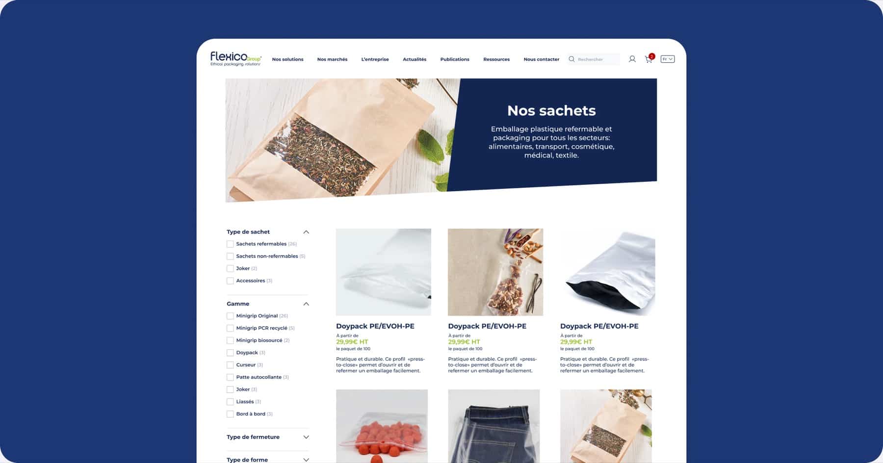 Flexico — refonte vers e-commerce WooCommerce