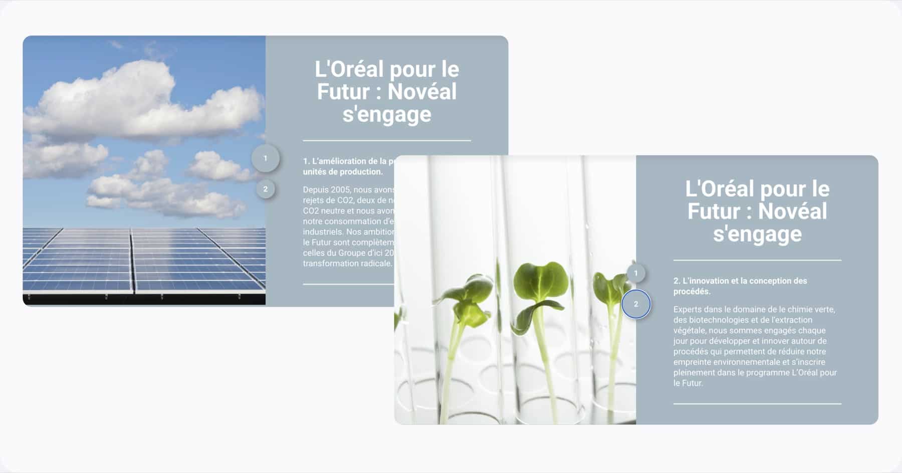 Novéal — site de marque sur usine Sitecore
