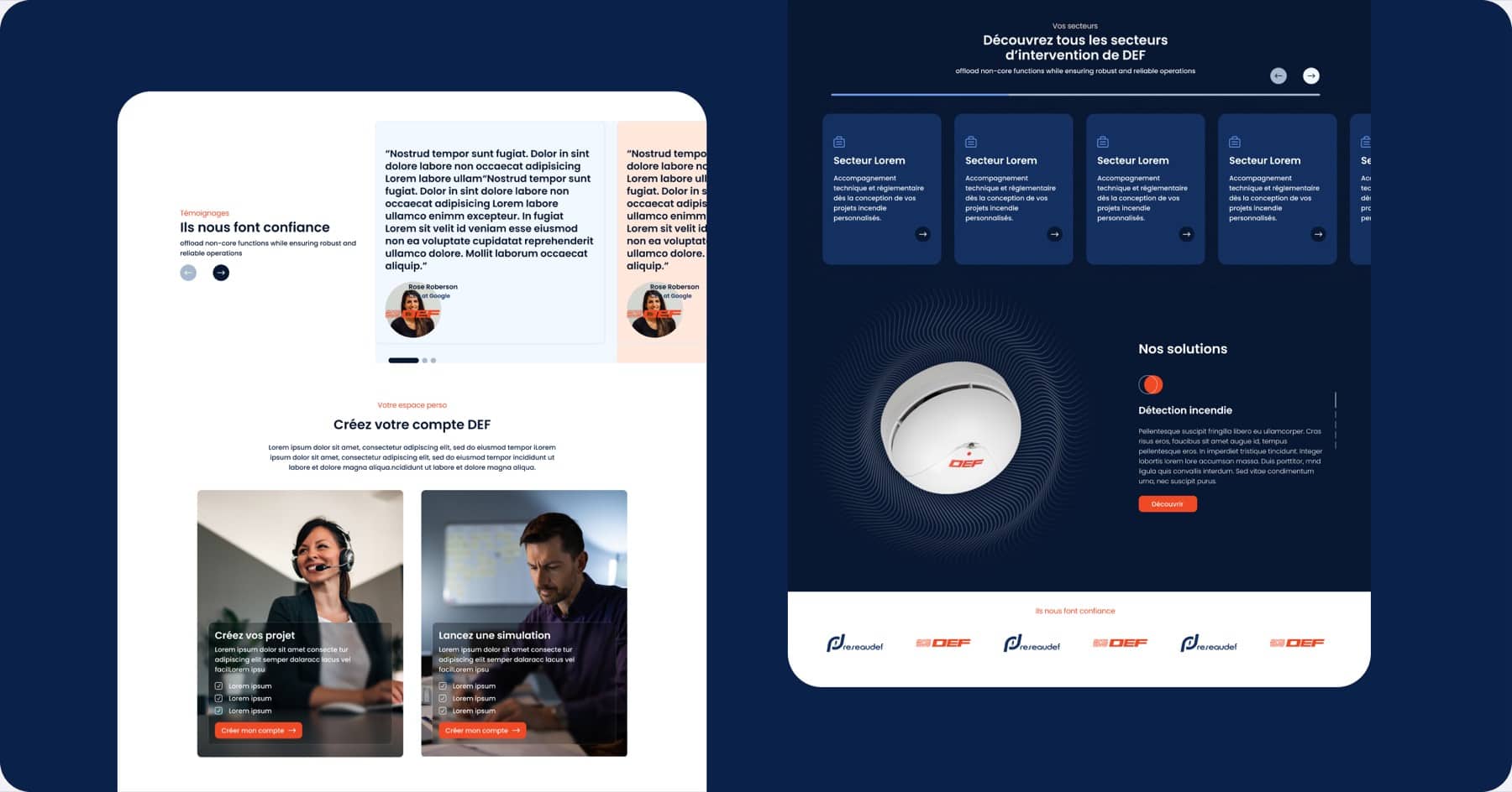 Réseau DEF — usine à sites 32 entreprises