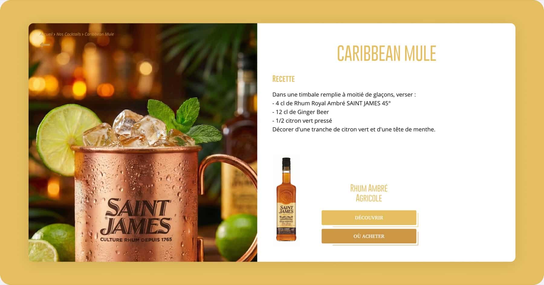 Saint-James — refonte rhum 1765 Martinique