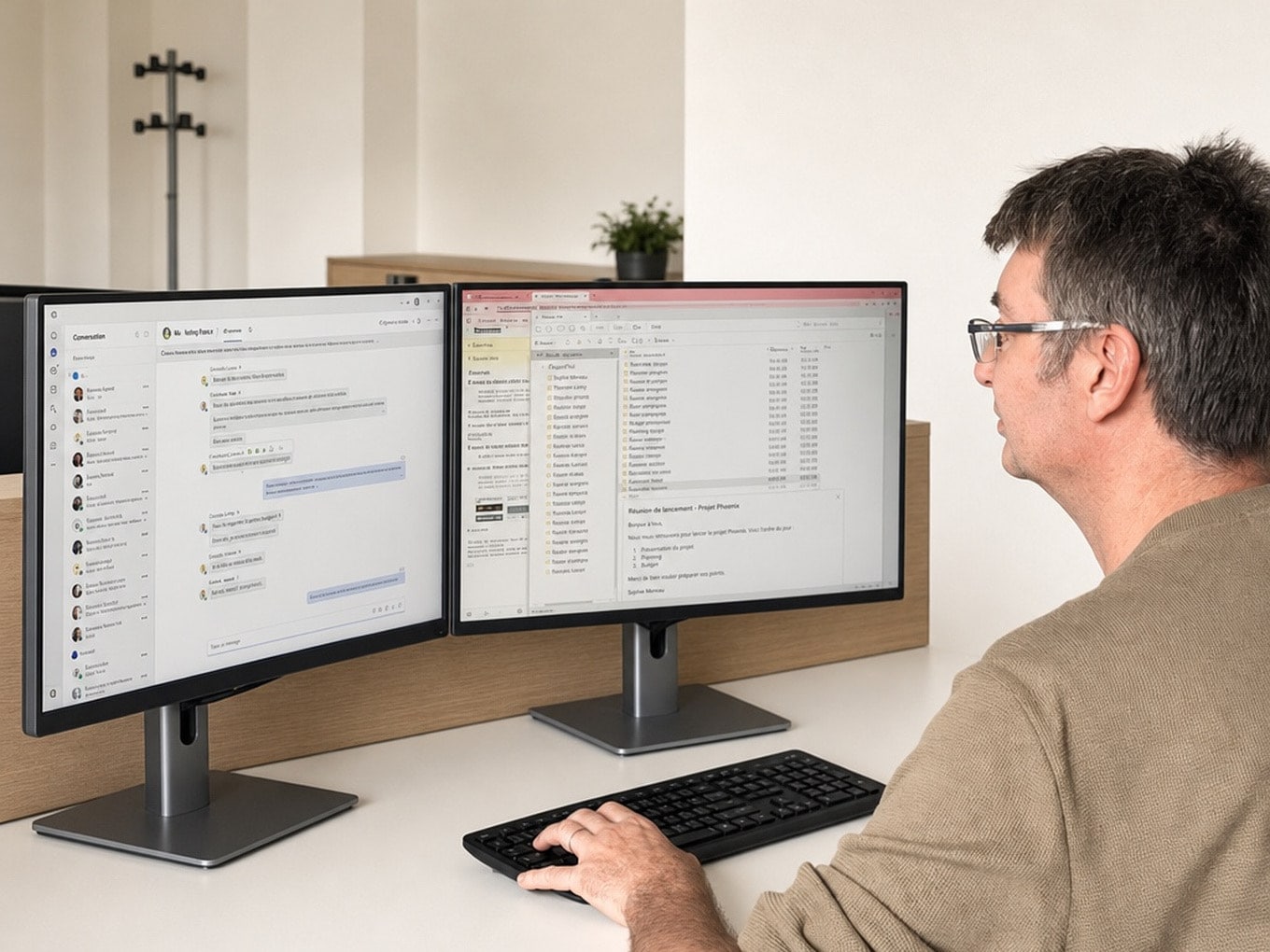 Développeur Ylly sur un double écran de travail